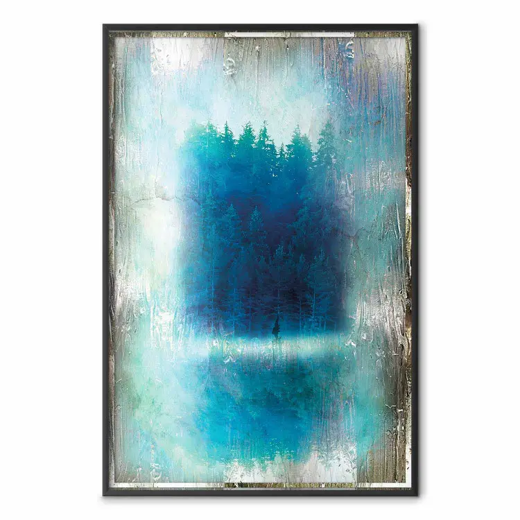 Paradiso blu - composizione astratta di foresta in texture blu