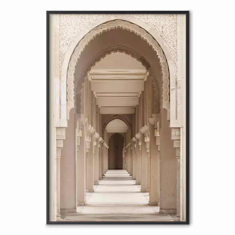 Archi orientali - architettura corridoio colonne Marocco, chiaro