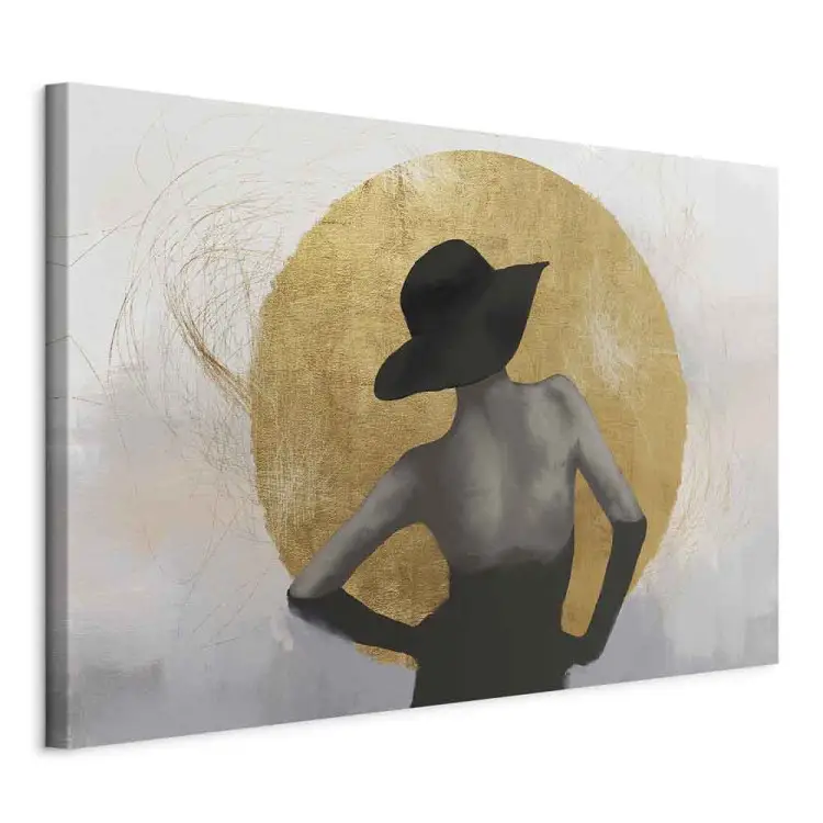 Sotto il sole largo - donna astratta con cappello