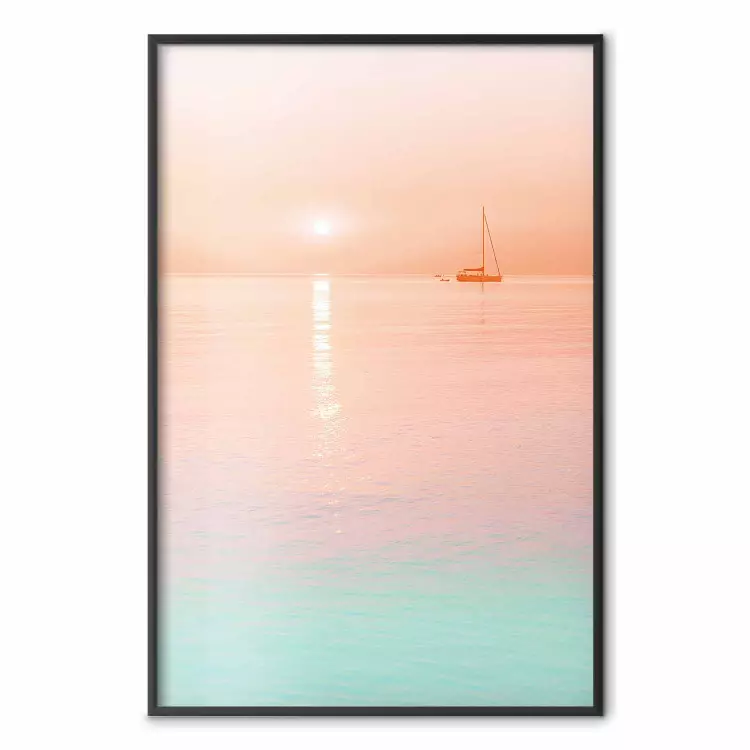 Crociera estiva - paesaggio pastello del mare al tramonto