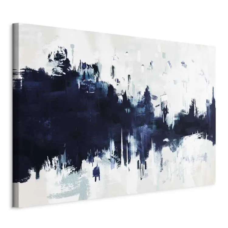 Blu nel bianco - Astrazione con striature in blu classico