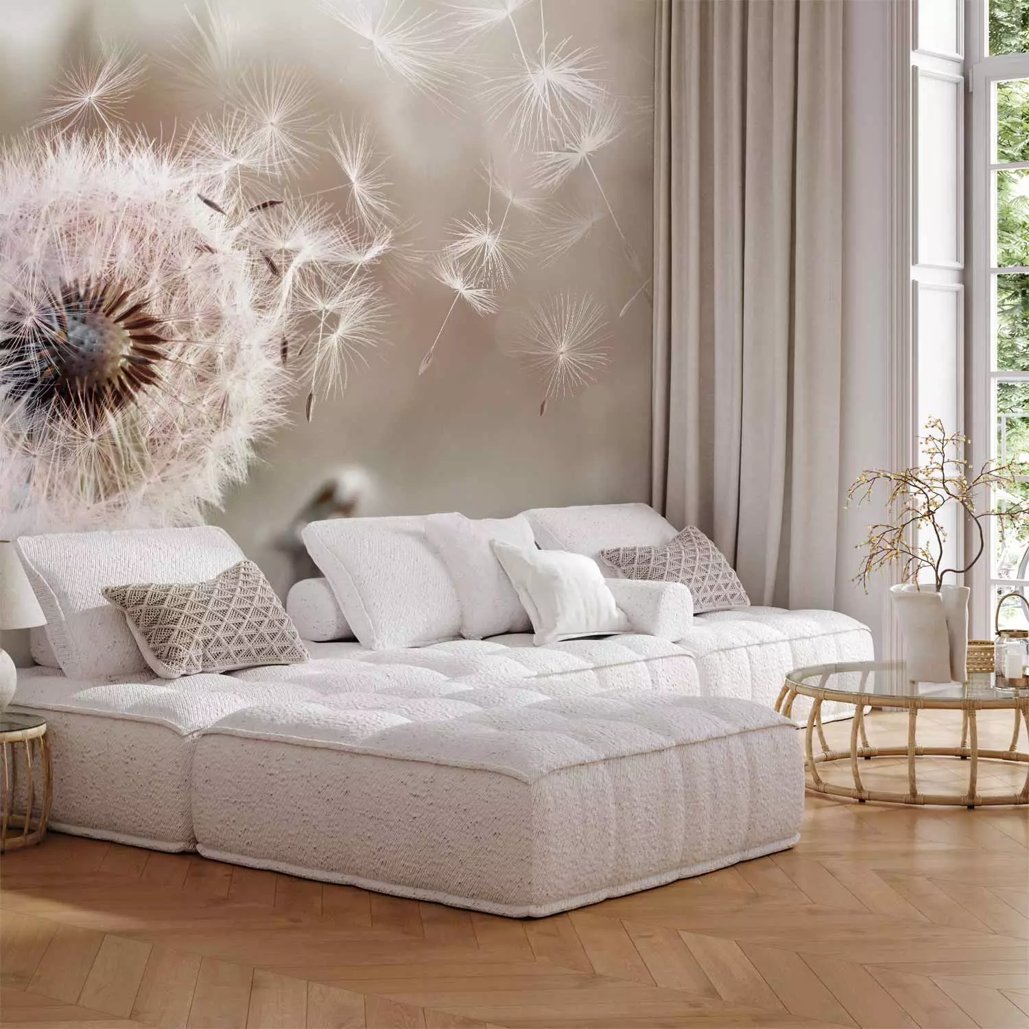 Carta da parati design Momenti sparsi Soffioni bimago