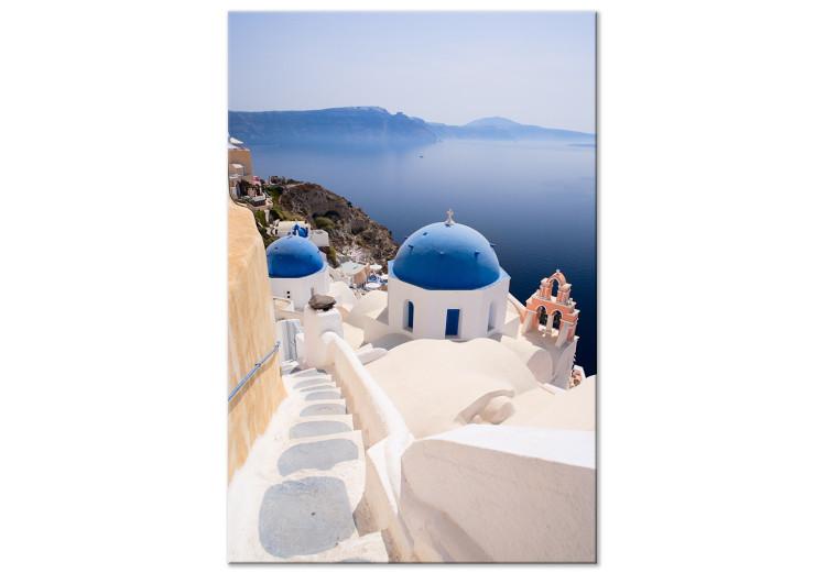 Quadro su tela Paesaggio Santorini- Paesaggio con mare e architettura greca