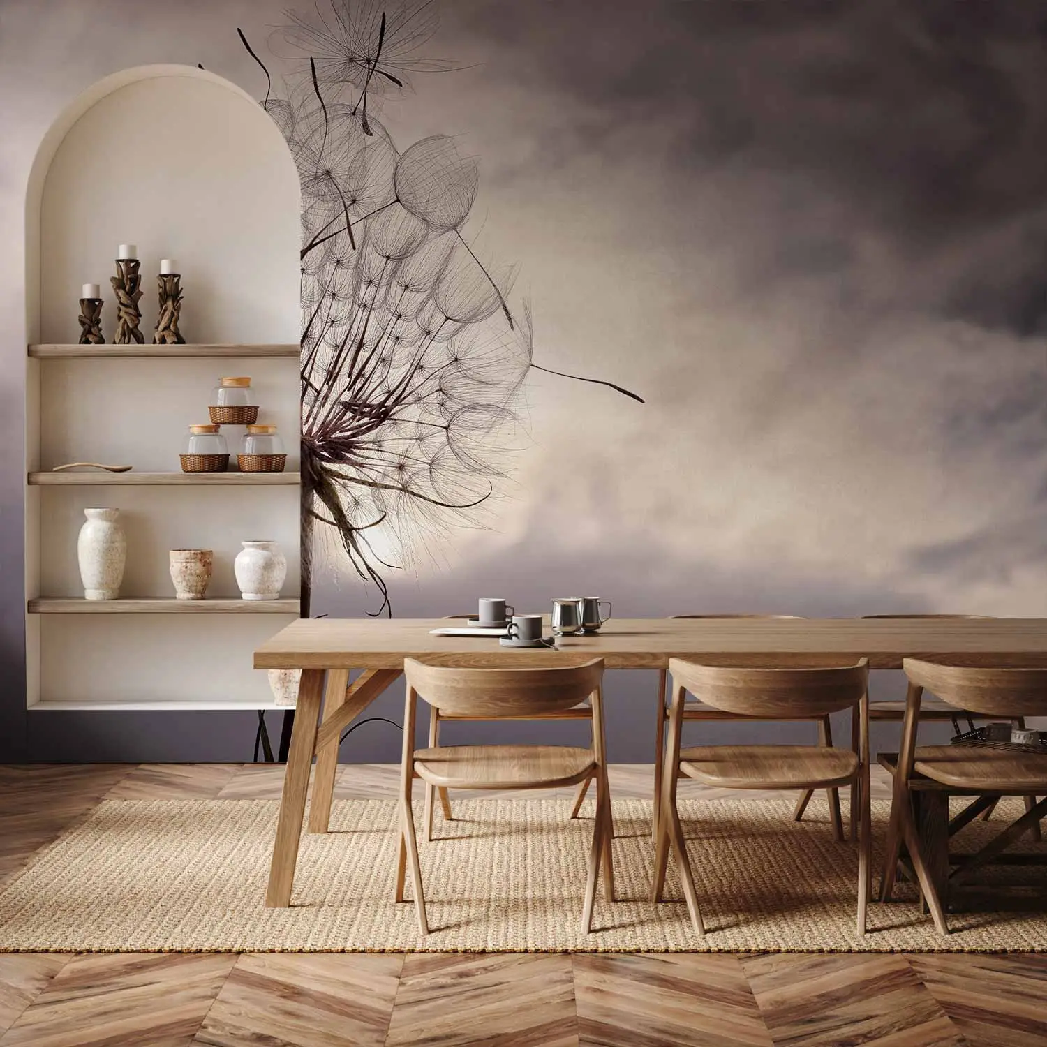 Carta Da Parati Rimovibile Adesivo Muro 3D Molo Di Legno All'Alba - Pellicola PVC Per Porte E Pareti 85x215cm Adesivo Mural - Foto 9