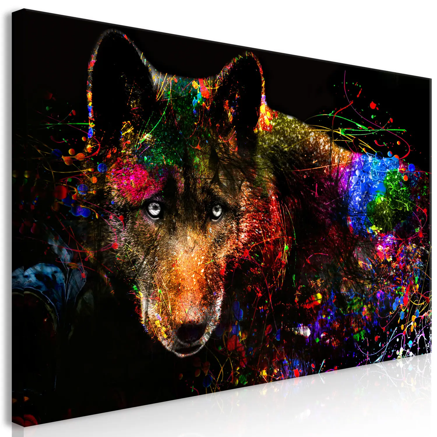 Grandi quadro per salotto Ombra colorata II - silhouette animale con ...