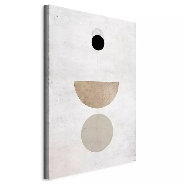 Ruote e semicirchi grigi-neri - Astrazione con figure geometriche