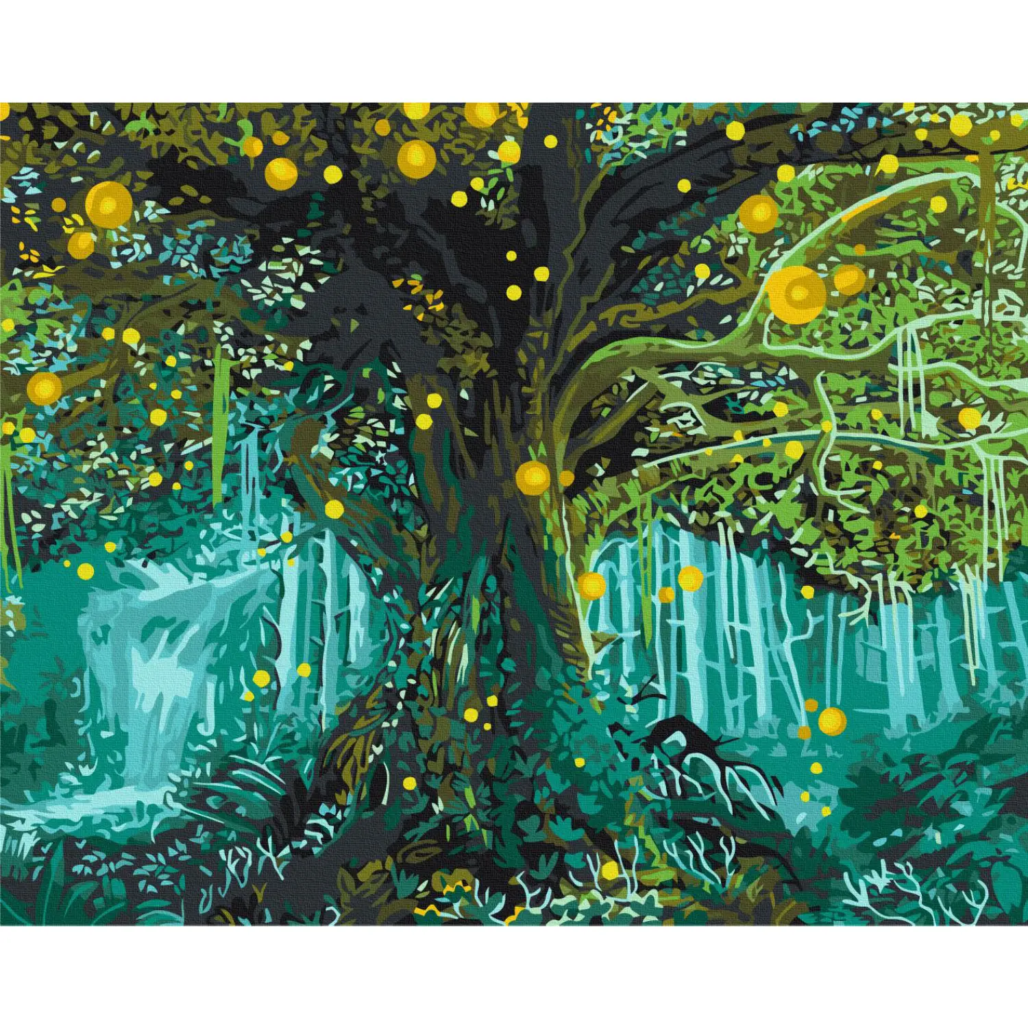 Pixxprint Enorme Albero Nella Giungla Stampa Su Tela 60x40 Cm