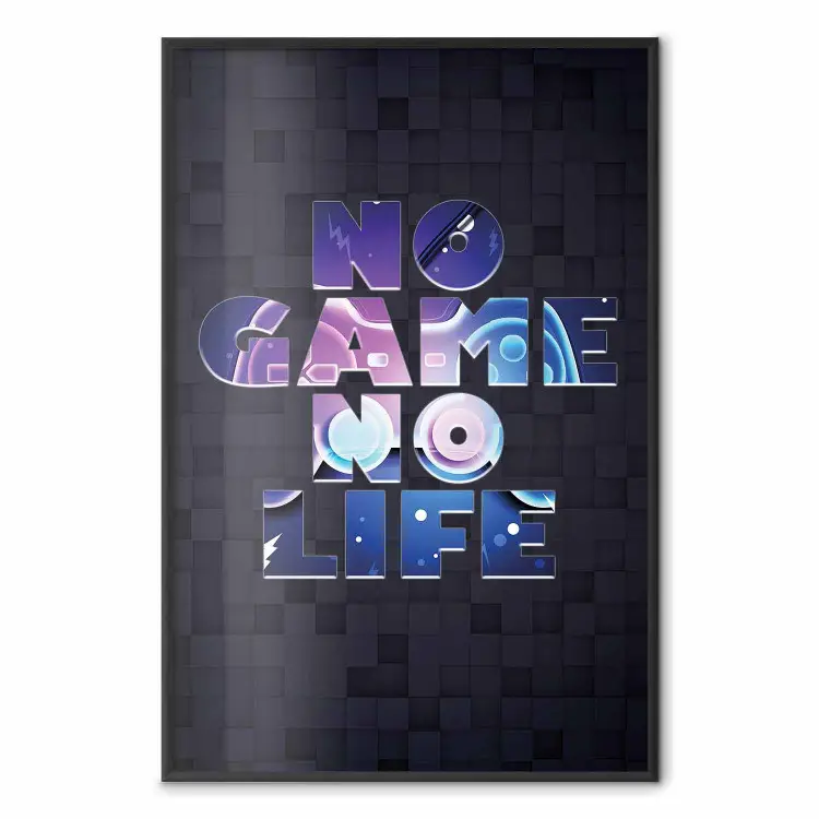 No Game, No Life - testi colorati in inglese su sfondo scuro