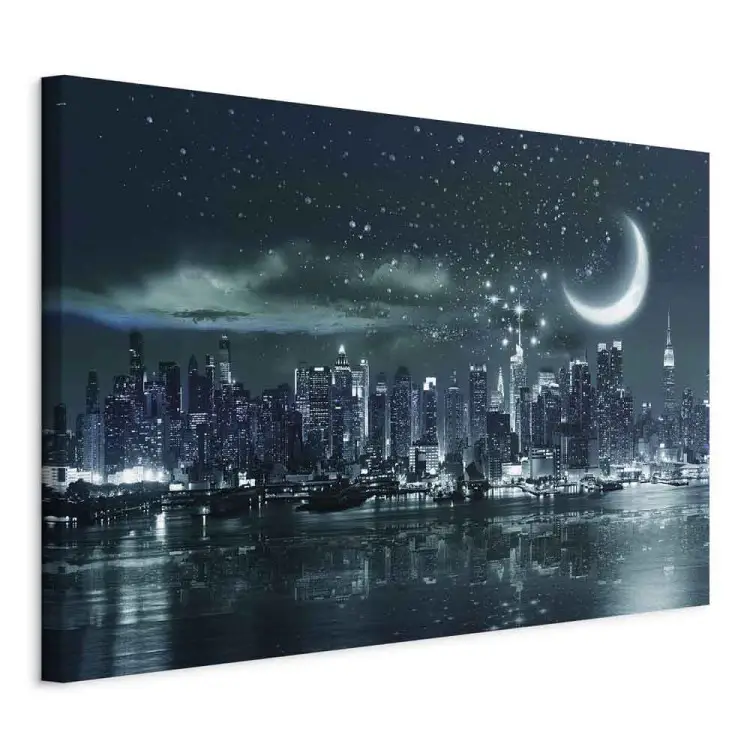 Luna su Manhattan - New York di notte