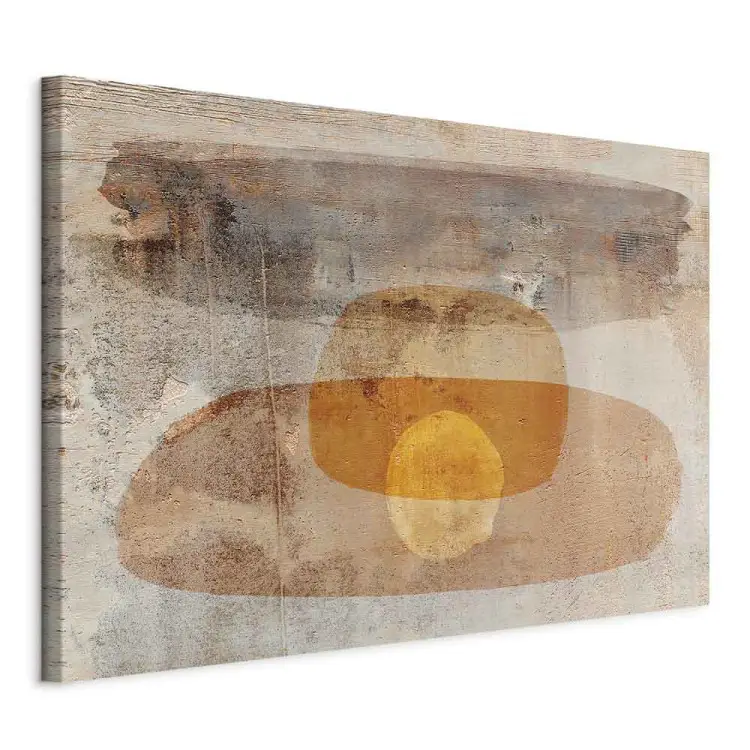 Astrazione emotiva largo - figure su sfondo giallo-beige