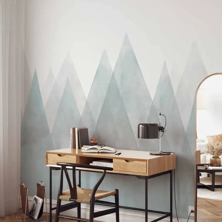 Montagne triangolari - Paesaggio astratto con figure geometriche