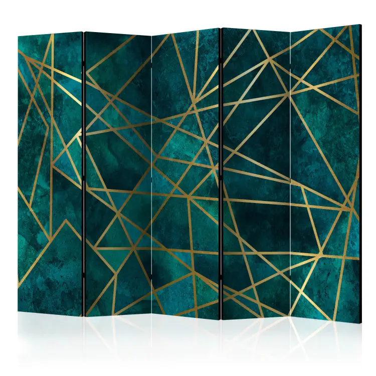 Preziosa giada II - composizione geometrica con linee dorate