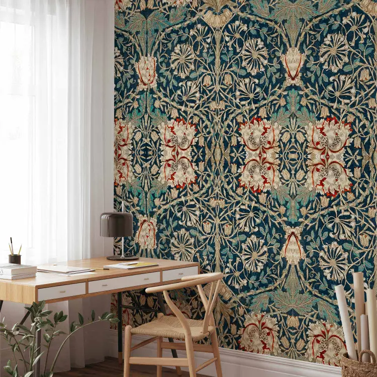 Simmetria con fiori - mosaico con motivo floreale ornamentale