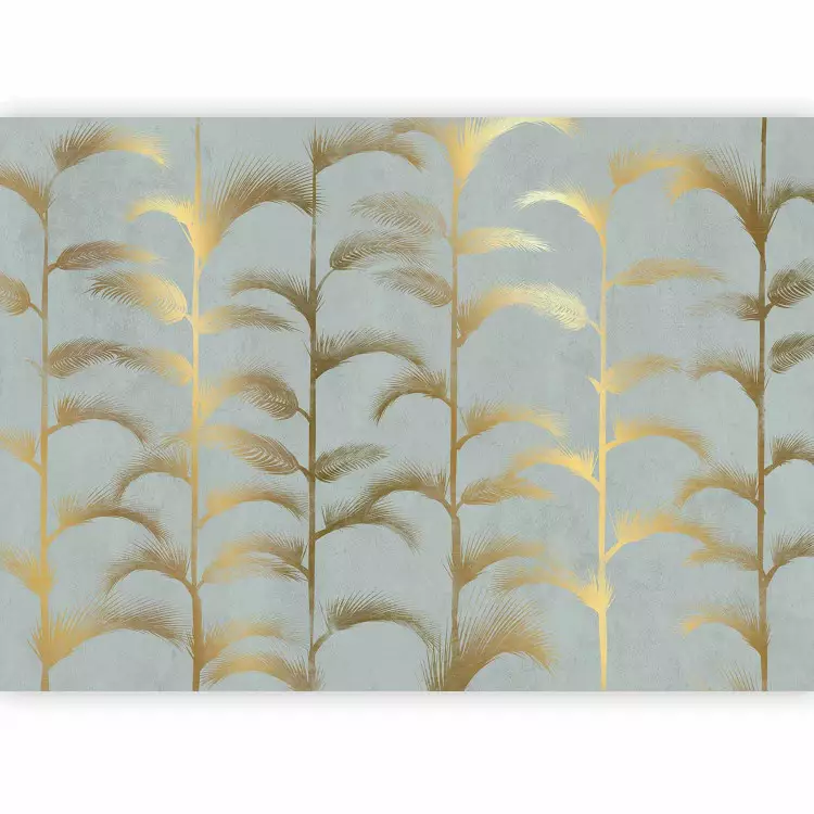Gaj palmare delicato - astrazione con palme dorate in stile art deco