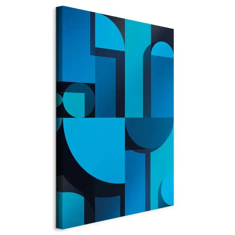 Geometria dell'arte - astrazione blu in stile art deco