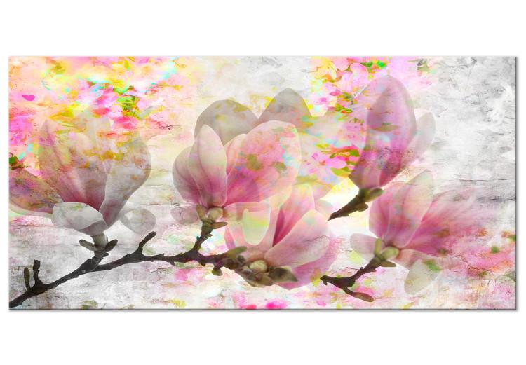 Quadro Magnolia fiorita - trittico con alberi di magnolia e fiori