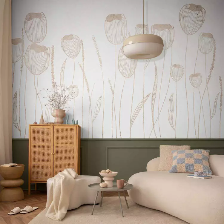 Tulipani lineari - delicati fiori minimalisti in stile boho