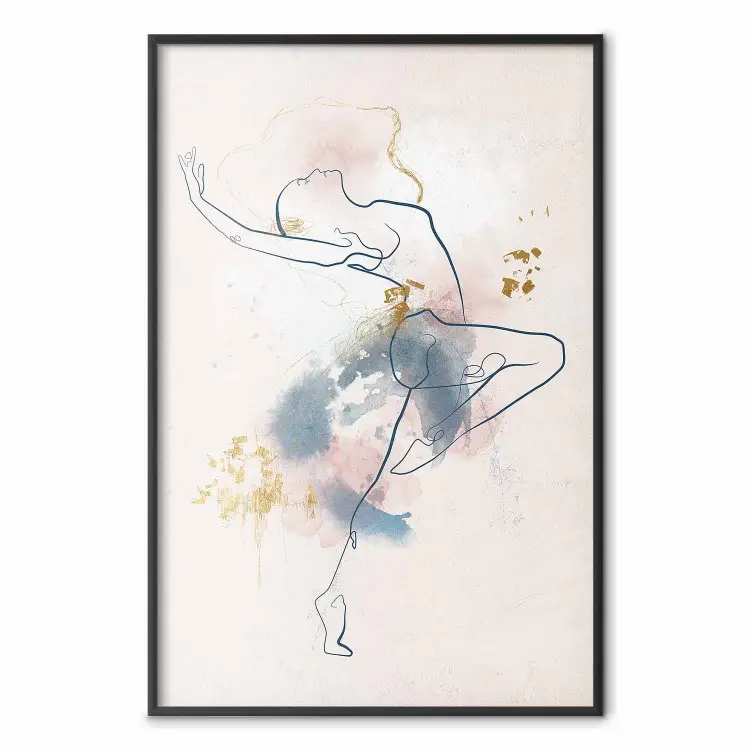 Donna lineare - ballerina acquerello