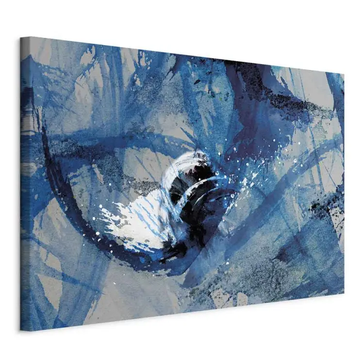 Dinamica blu - composizione astratta di macchie di colore