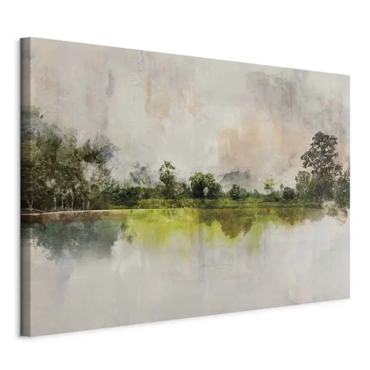 Atmosfera rurale - paesaggio rustico dipinto con foresta profumata