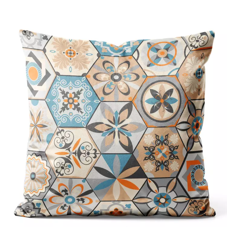 Esagoni orientali - motivo ispirato alla ceramica in stile patchwork