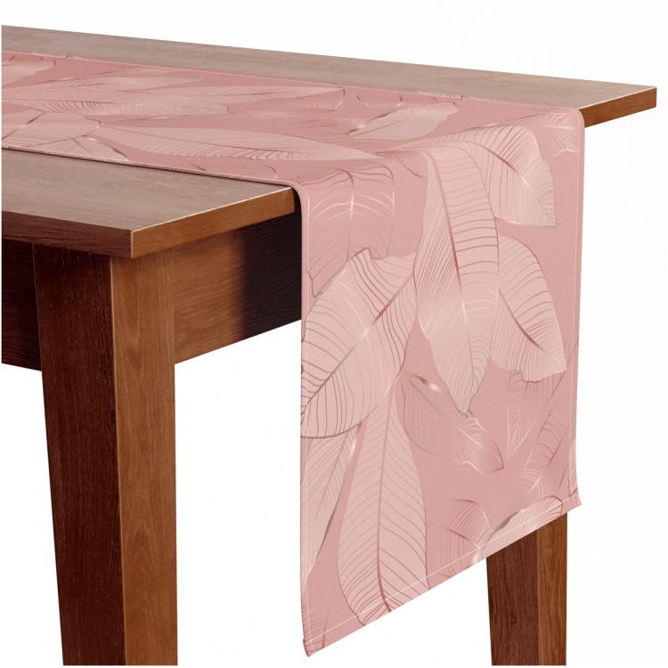 Tenda Pink wine - graphic leaves in shades of pink in glamour style  decorative - Tende - bimago