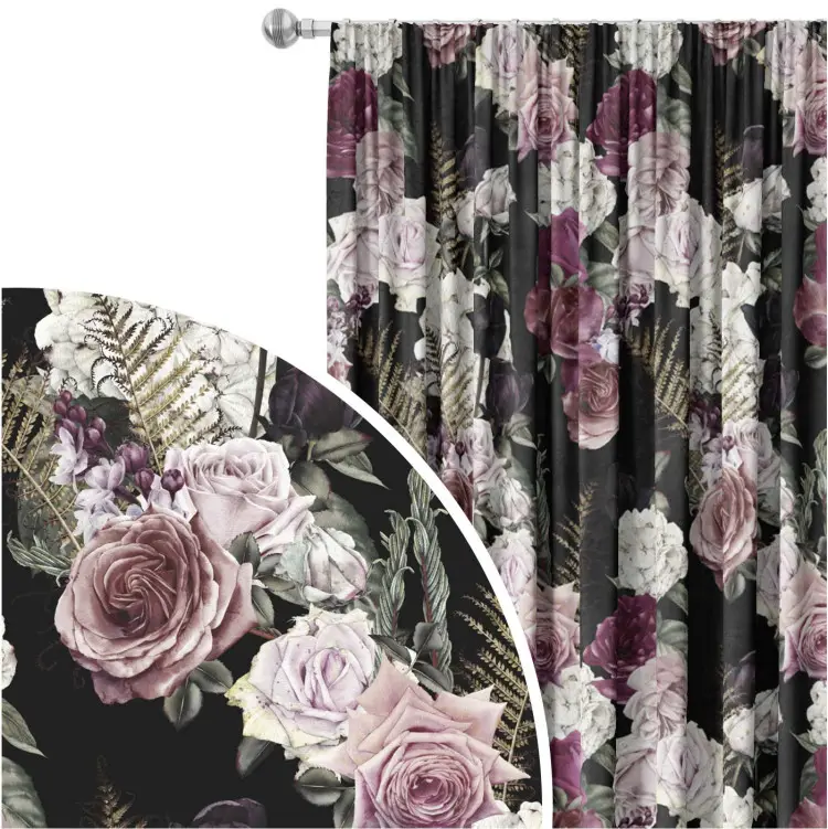 Bouquet mistico - rosa ortensia, nero