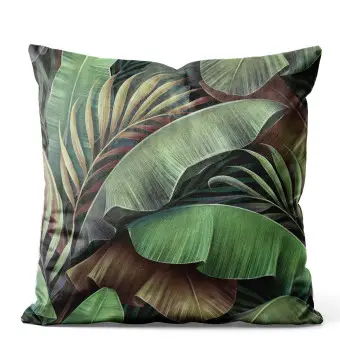 VOID Cuscino Federa 40x40 Cm Foresta Tropicale Leopardata - Poliestere Impermeabile - Per Interni Ed Esterni