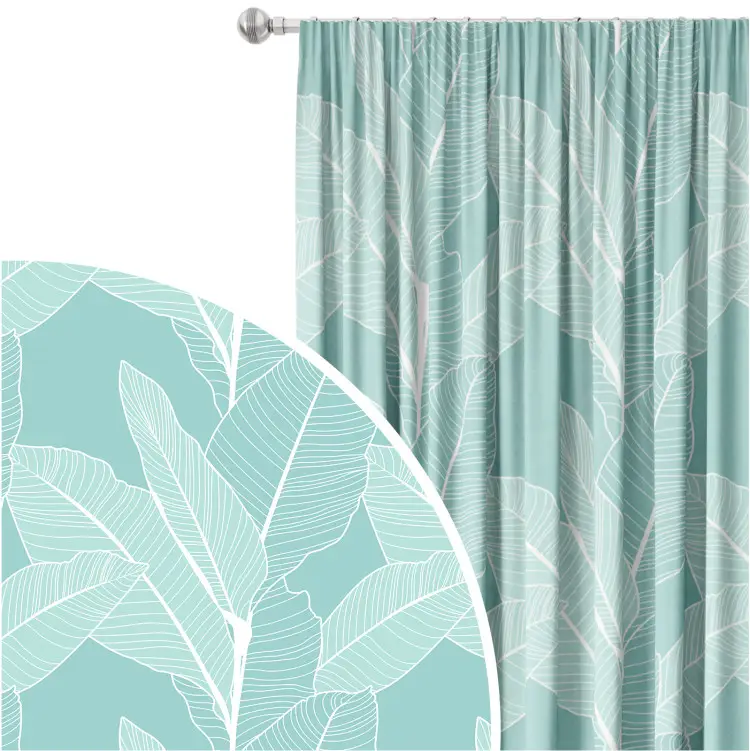 Ficus refreshment - composizione botanica glamour con motivo bianco