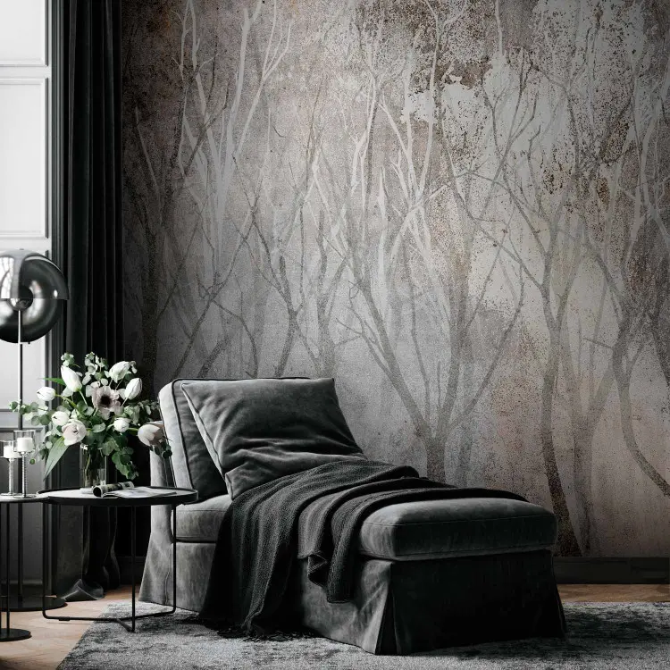 Bellissimo sfondo con alberi - parete naturale con motivi forestali