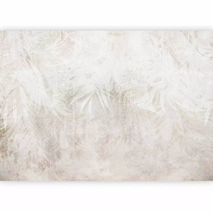 Nature etude - sfondo astratto beige con forme di foglie sullo sfondo