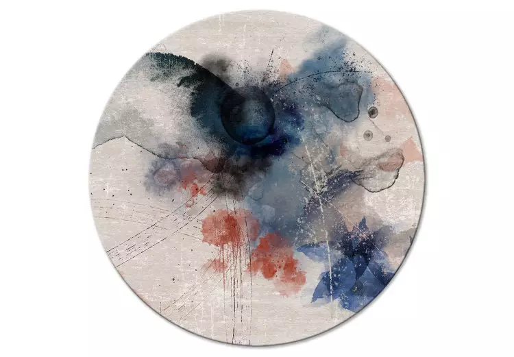 Macchie blu - astrazione dipinta a inchiostro in colore ultramarino