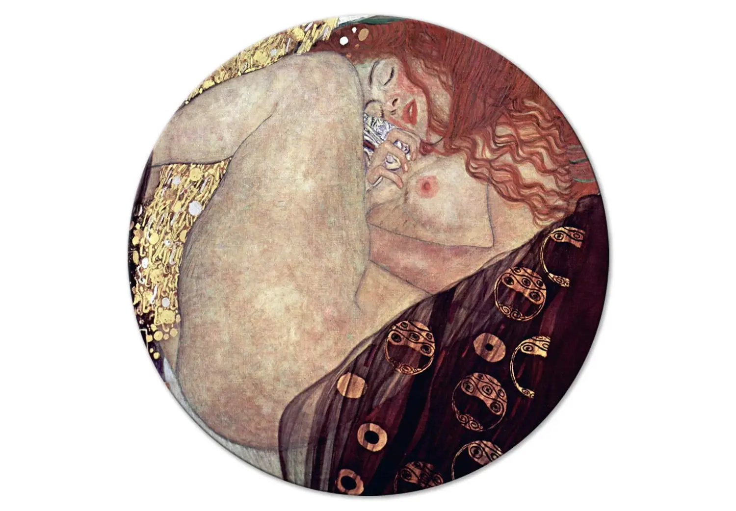 Quadro Klimt Quadro Gustav Klimt Dana&euml; 1907 - Stampa Con Cornice MDF 40x40cm Nero Stampa Gustav Klimt