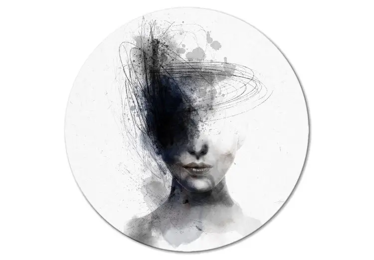 Mezzo volto - ritratto astratto in bianco e nero di una donna