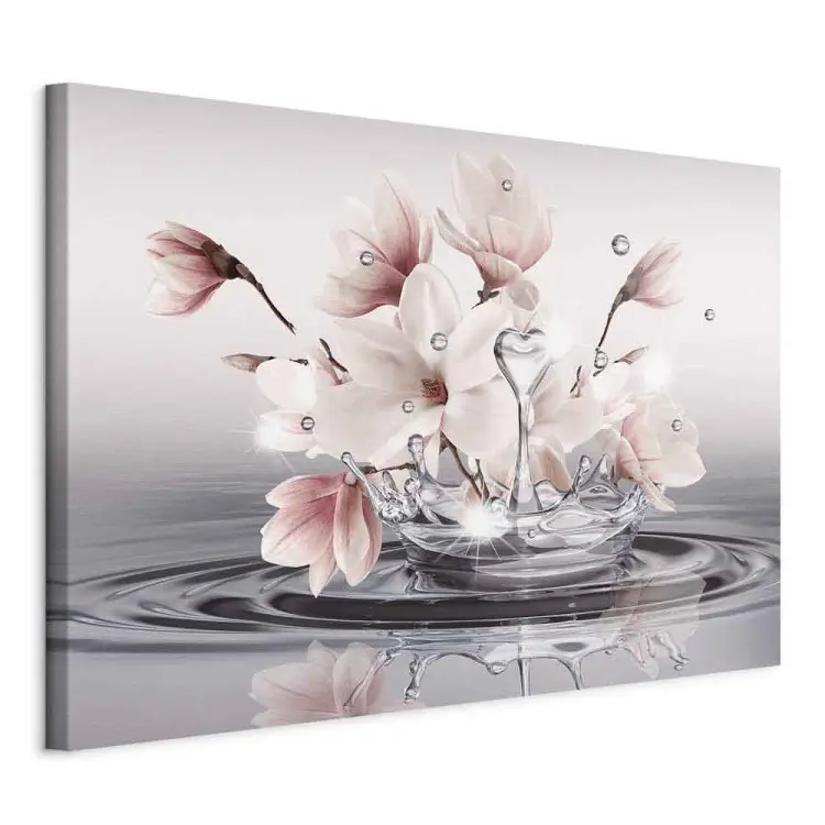 Nettare d'amore largo - magnolie rosa riflesse nell'acqua