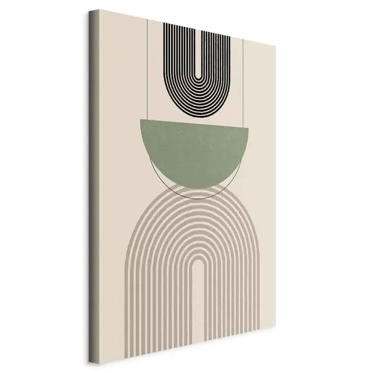 Astrazione - forme geometriche - nero, verde e marrone