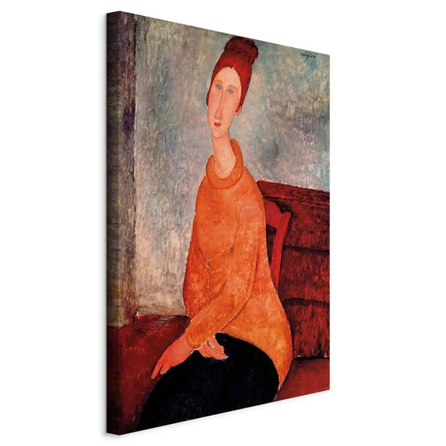 Quadro Modigliani - Jeanne Hebuterne Con Cappello - Tela Canvas 70x100 Cm - Giallobus - Foto 10