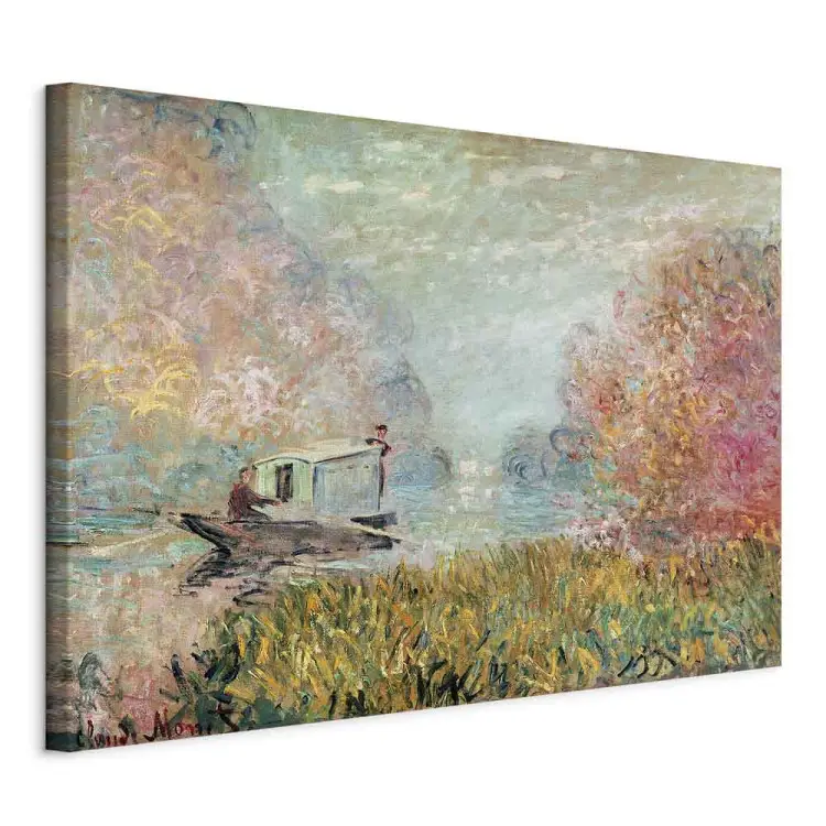 Claude Monet - The Studio Boat, on the Seine