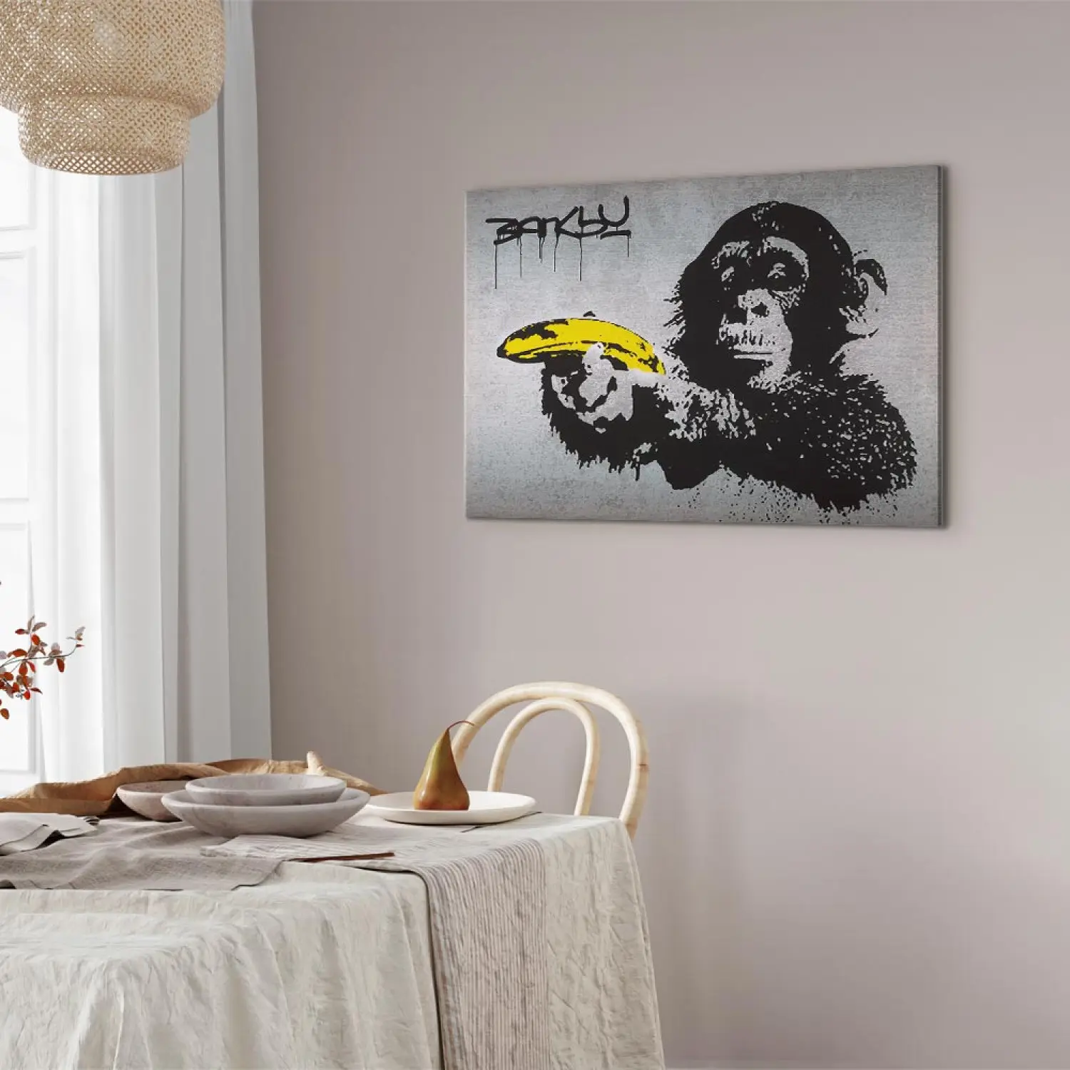 Banksy Street Graffiti Pop Shower MULTI TELA parete arte foto stampa