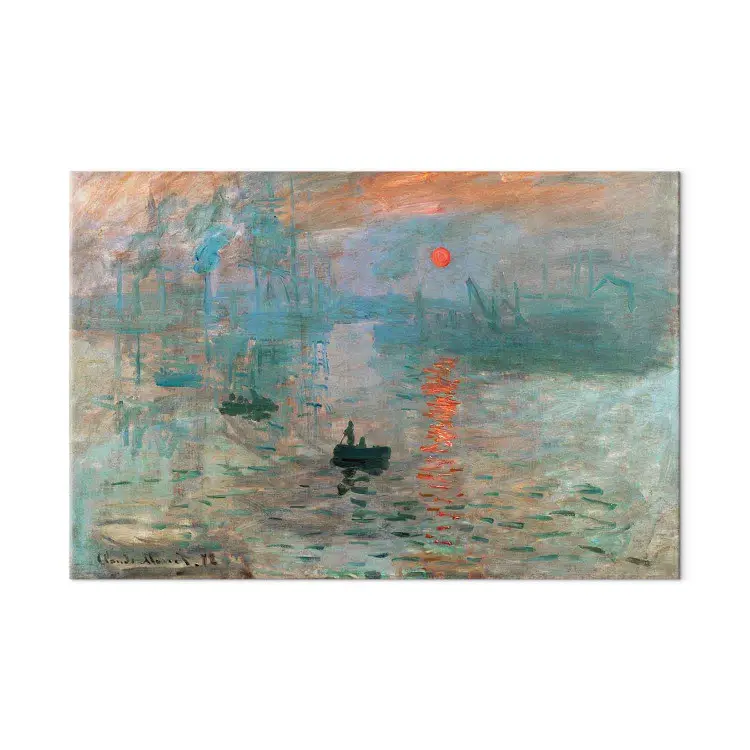 Claude Monet - Impressione, alba - paesaggio dipinto di un porto di Monet