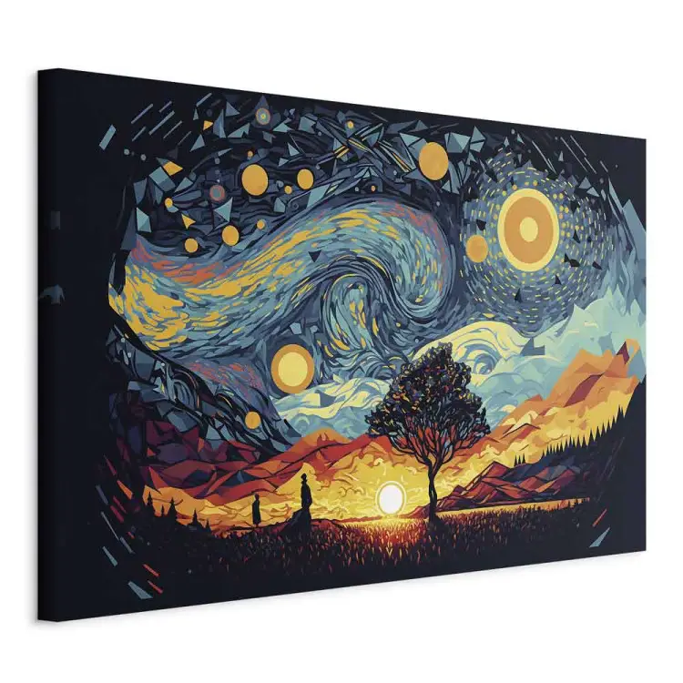 Alba - paesaggio colorato ispirato all'opera di van Gogh