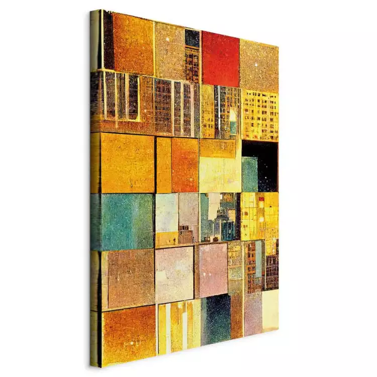 Quadro Boho Con Foglie Astratte - Verde Salvia E Arancione, Per Soggiorno O Camera - Foto 5