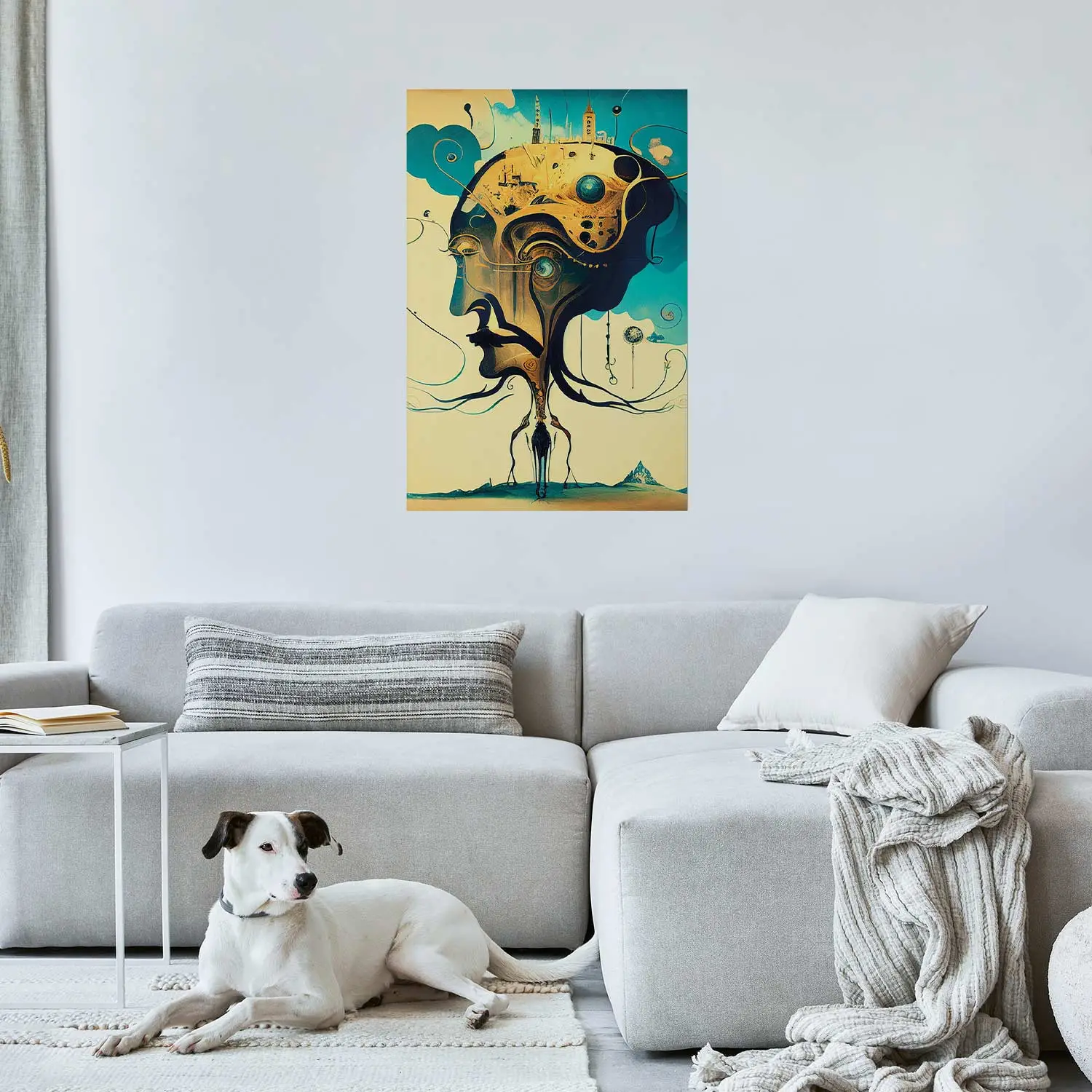 Poster Ritratto astratto una rappresentazione surreale di un