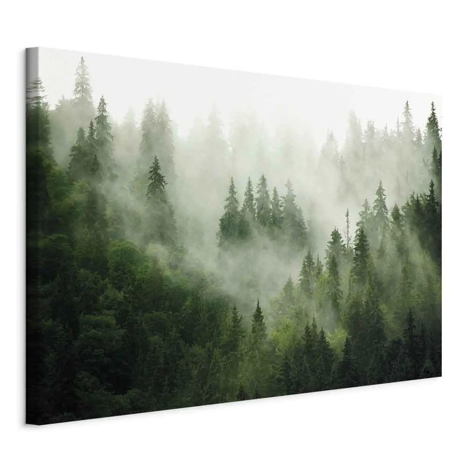 Quadro su tela, Finestra autunnale della nebbia in montagna - 60x40 Quadro su tela, Finestra autunnale della nebbia in montagna - 60x40