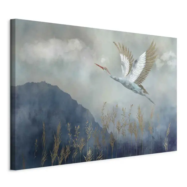 Airone volo - uccello montagne