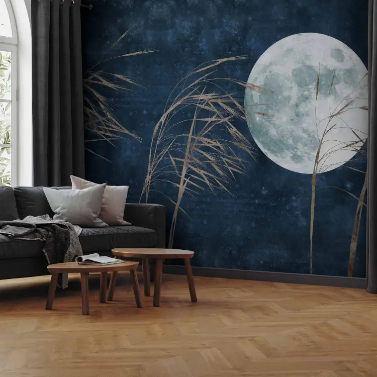 Sfondi 3D Fantasia Luna Piena Notte Sul Mare Carta Da Parati Paesaggio Naturale,Carte Da Parati Soggiorno Camera Da Letto Decorazioni Per La Casa,350(W)*256(H)Cm