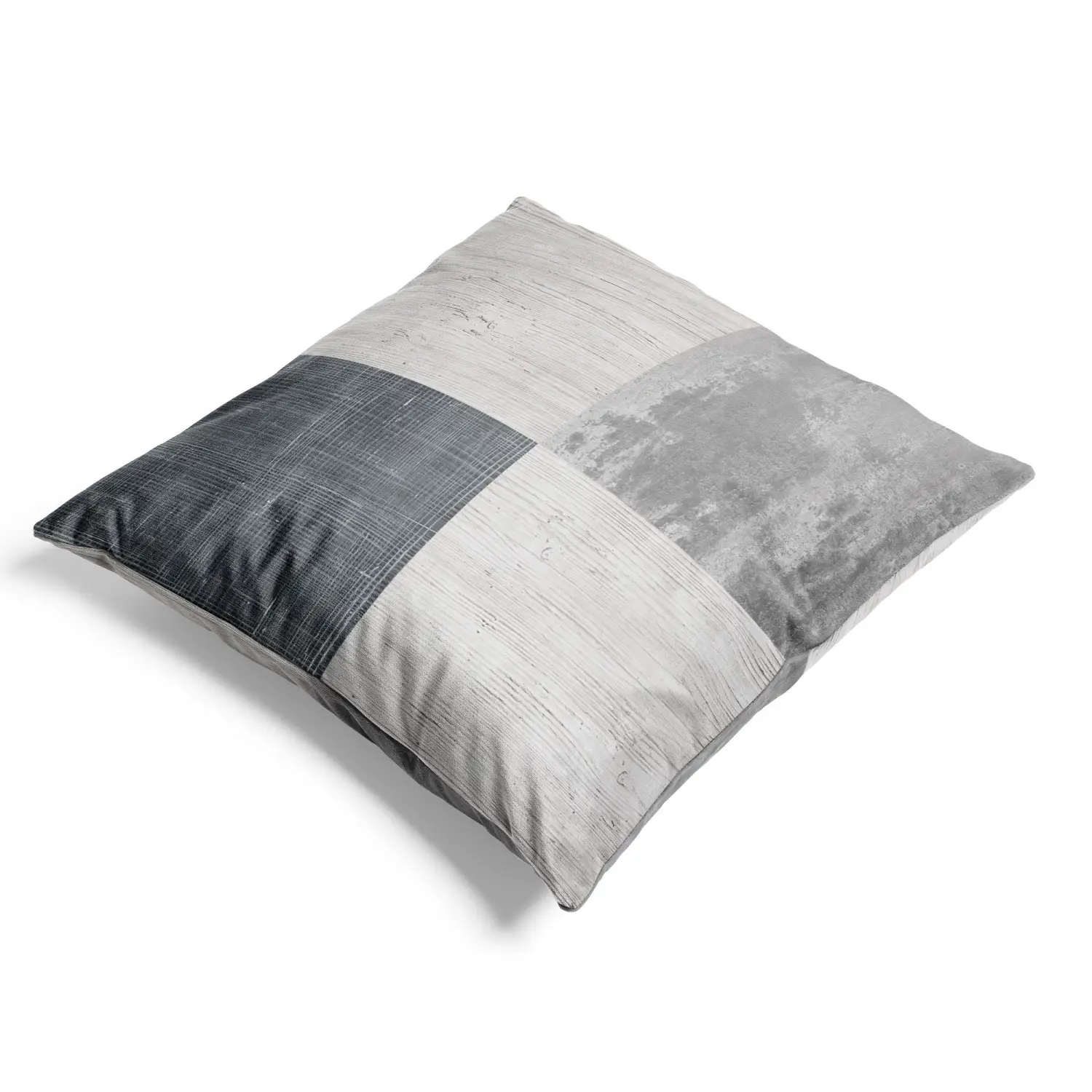 Homescapes Cuscino Decorativo Geometrico Grigio - 60x60 Cm - Jacquard In Poliestere Per Divano O Letto
