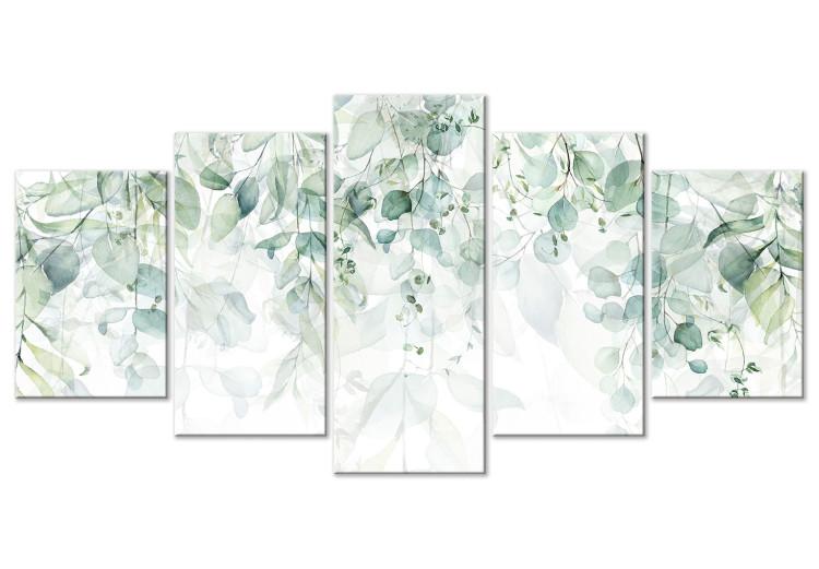 Quadro con cornice bianca Fiore su sfondo color cielo - Classic Gallery