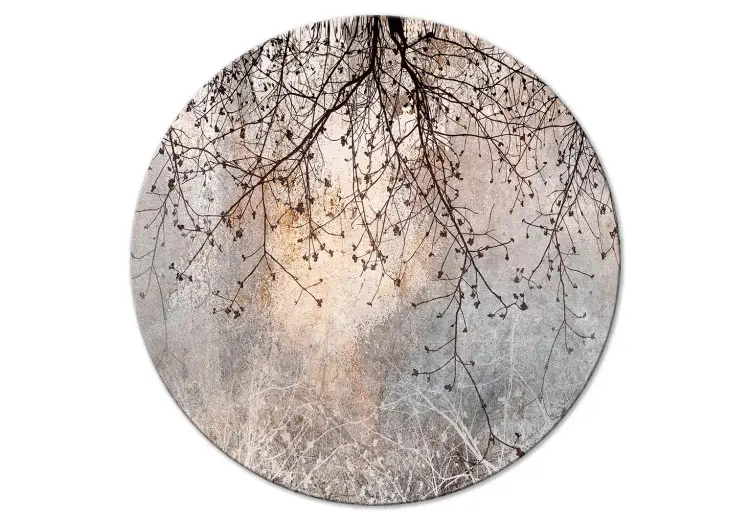 Albero decorativo - rami naturali con fiori in grigio