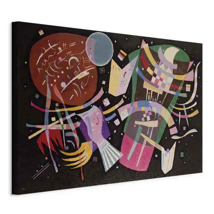 HUUDNHYK Quadri di Kandinsky Astrazione Geometrica ​​Stampa su Tela-Riproduzioni di Quadri Famosi di Kandinsky- Arte Astratta Quadri di Kandinsky 100x70cm ( 40x28in) Senza Cornice